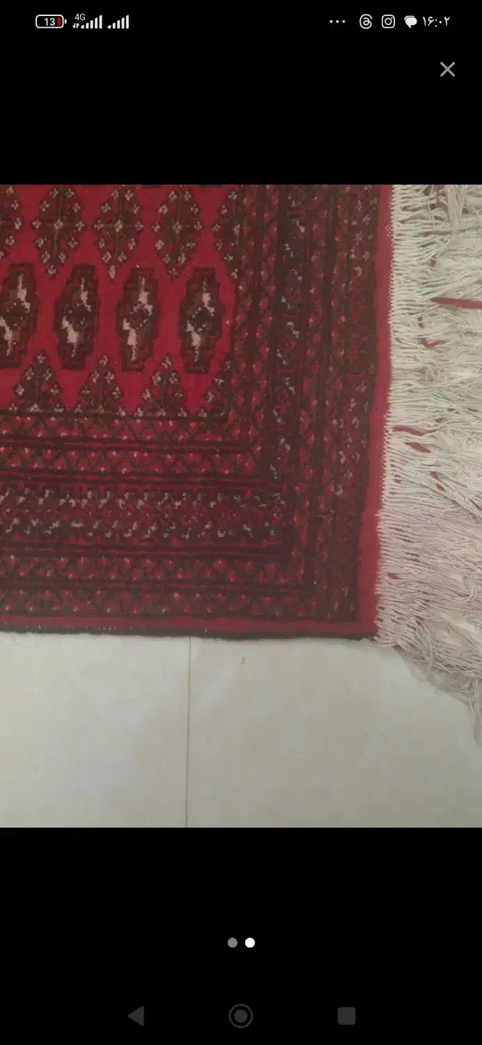 فروش قالیچه ترکمن و یک جفت پشتی ترکمن|فرش|مشهد, میان ولایت|دیوار