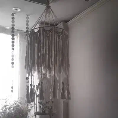 لوستر مکرومه در دو سایز|لوستر و چراغ آویز|تهران, سجاد|دیوار