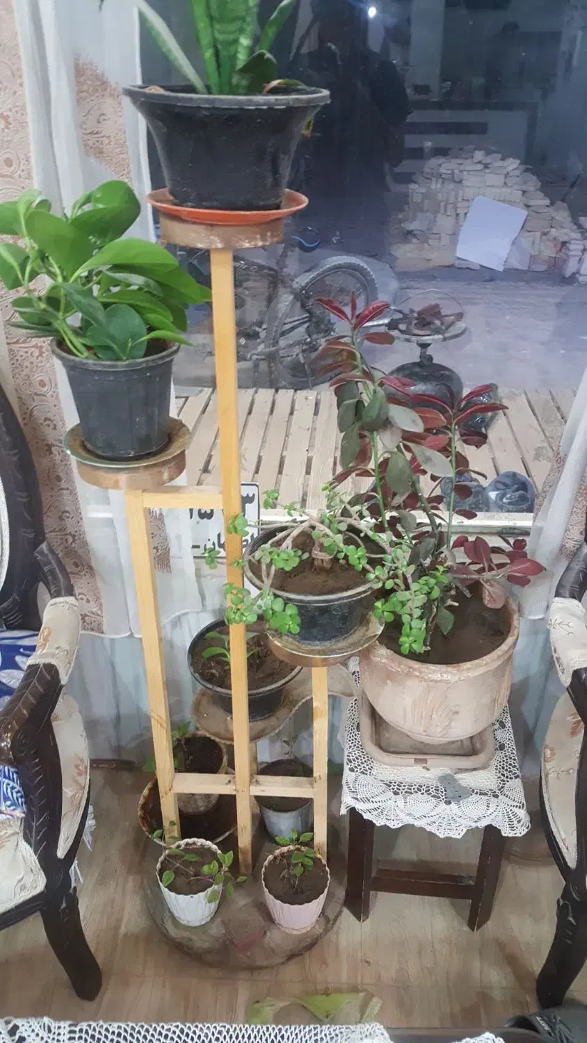 جای گلدونی چوبی|صنایع دستی و سایر لوازم تزئینی|بادرود, |دیوار