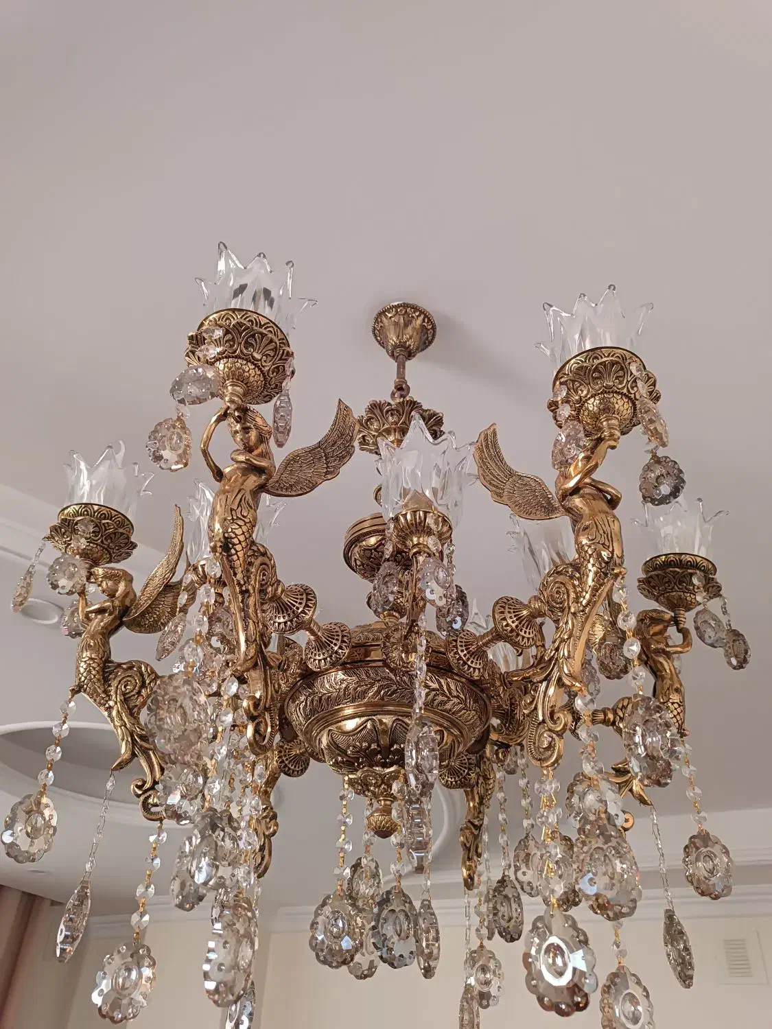 لوستر برنجی|لوستر و چراغ آویز|نسیمشهر, |دیوار