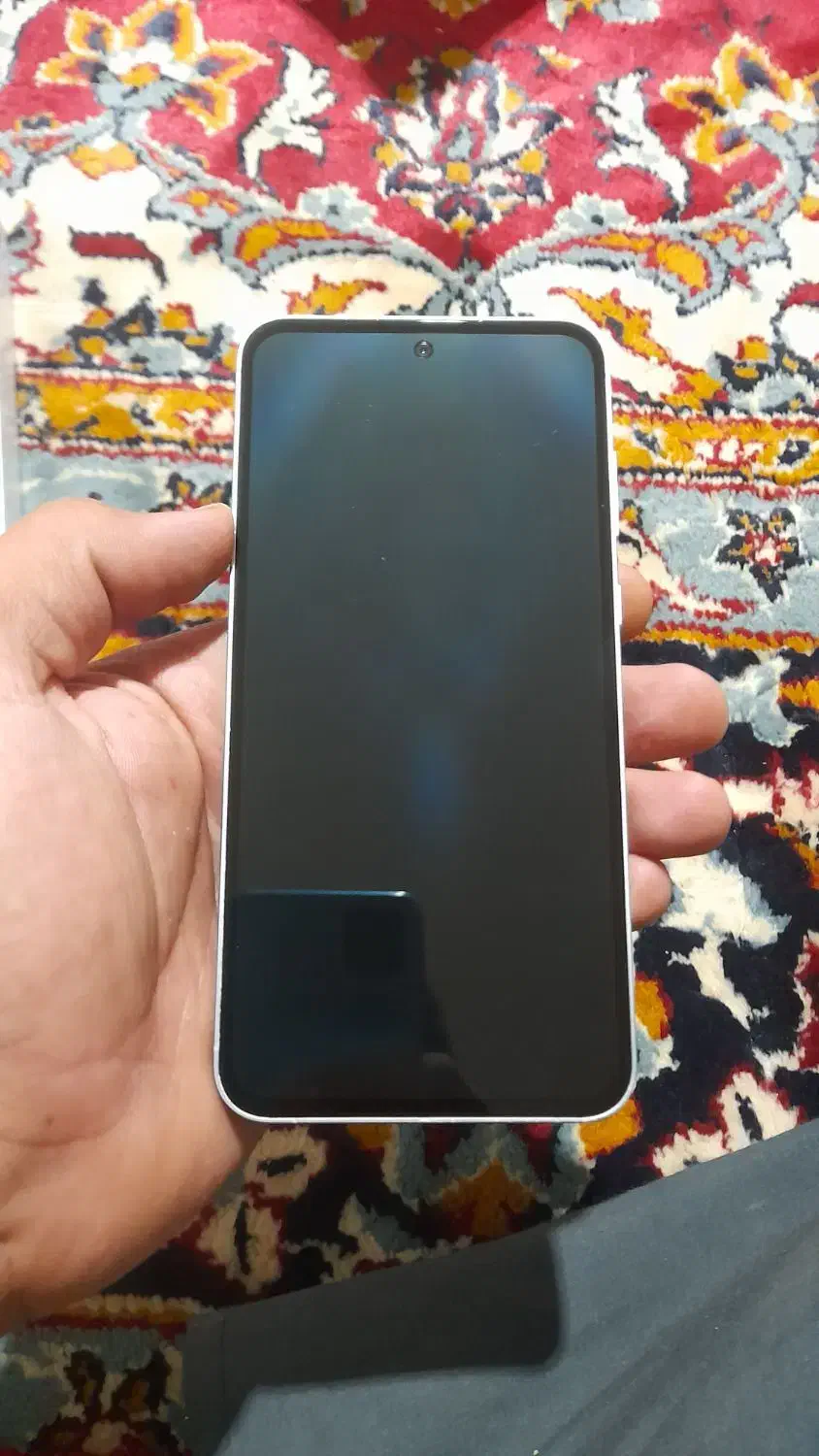 گلکسی A55رم ۱۲ حافظه ۲۵۶ سفید یاسی|موبایل|اسفراین, |دیوار