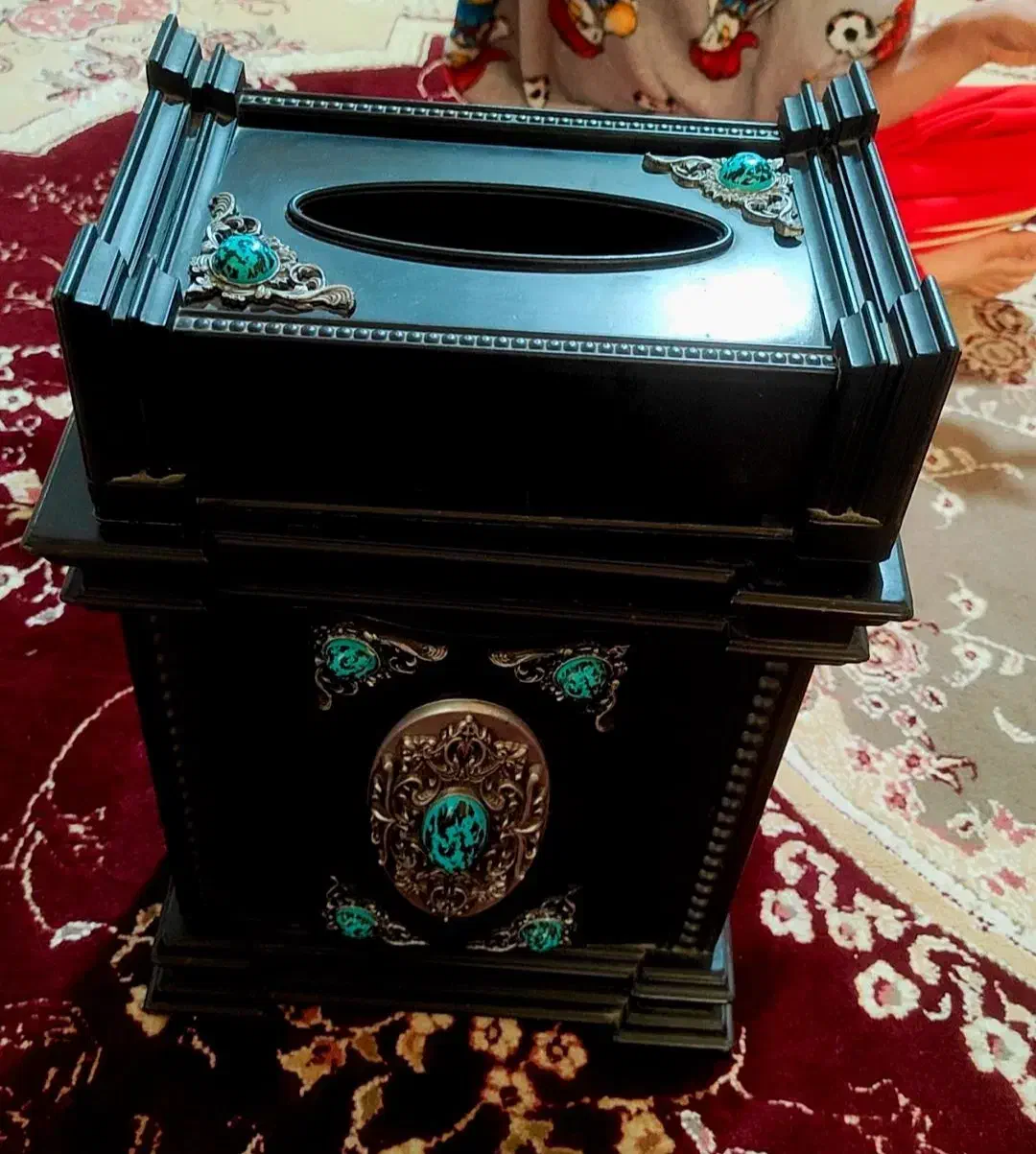 جای دستمال و سطلش درحد نو|صنایع دستی و سایر لوازم تزئینی|قزوین, |دیوار