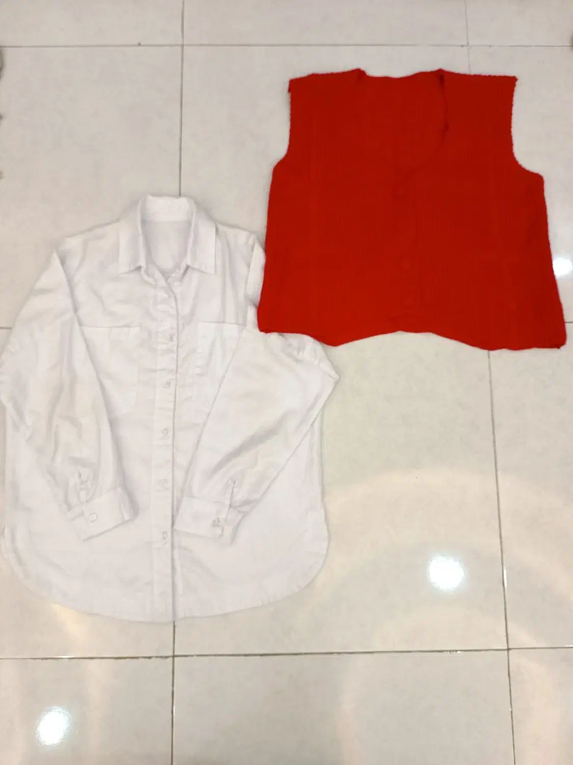 لباس دوتیکه یلدایی جلقه بافت وشومیزبا ارسال|لباس|گلستان (تهران), |دیوار