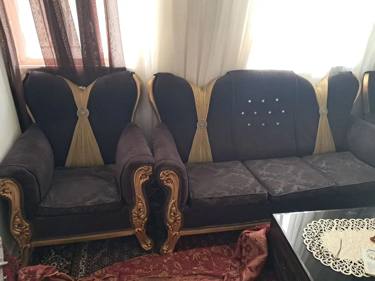 سه عدد مبل|مبلمان خانگی و میز عسلی|کرمانشاه, |دیوار