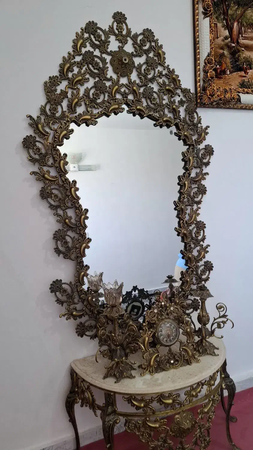 آیینه شمعدان تزئینی|صنایع دستی و سایر لوازم تزئینی|اقلید, |دیوار