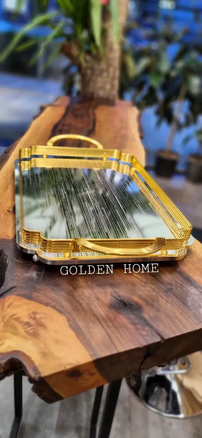 سینی سیلور اماراتی لبه دار برندپلیسکووارداتی خشدار|ظروف سرو و پذیرایی|مشهد, سلام|دیوار