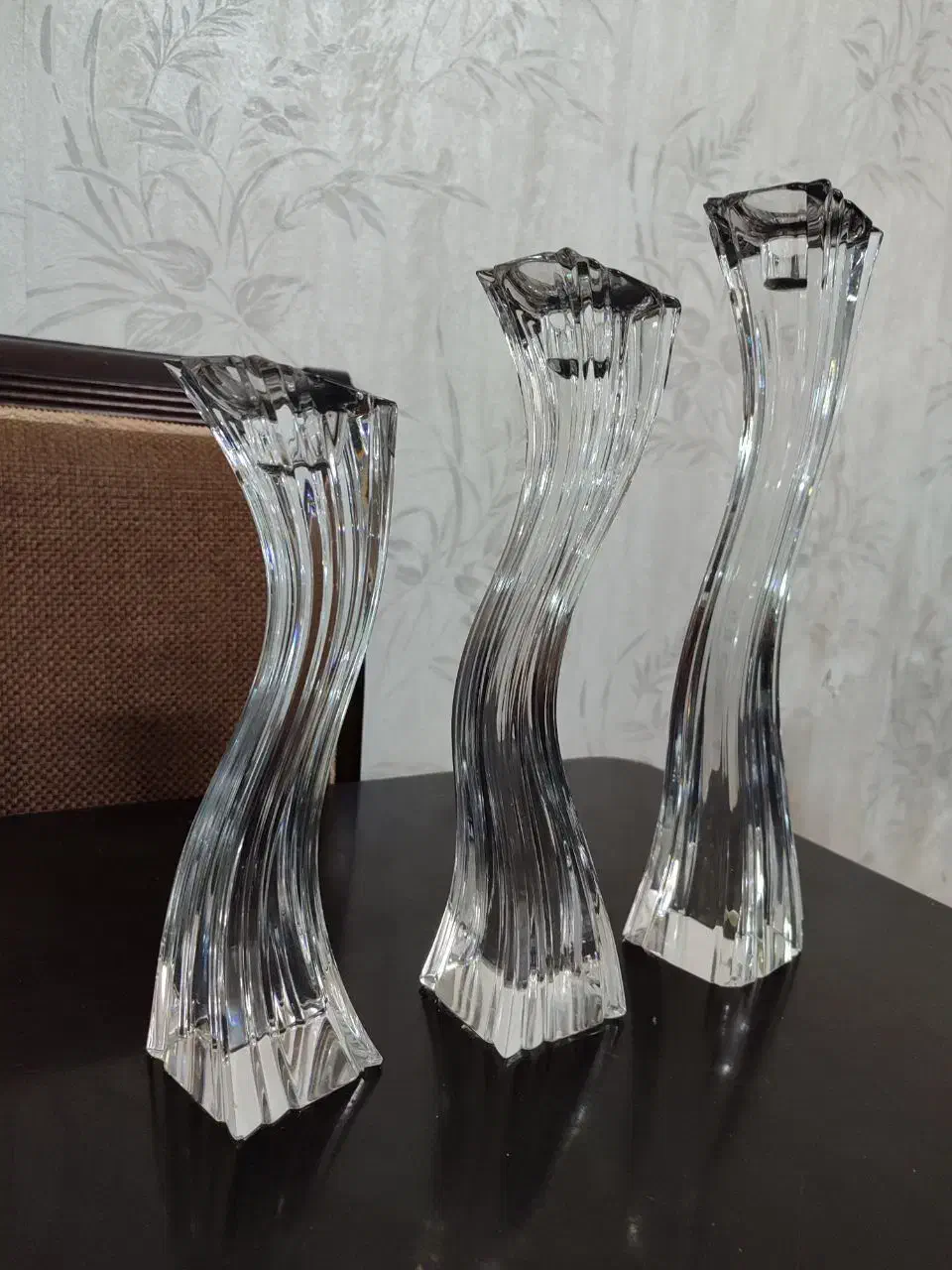 شمعدونی کریستال بوهمیا|صنایع دستی و سایر لوازم تزئینی|قم, شاه سید علی|دیوار