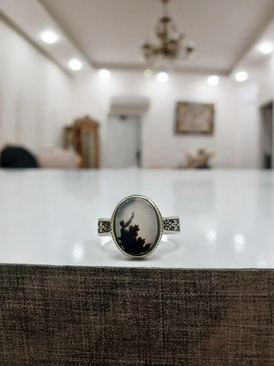 فروش انگشتر شجر عکسی قائنات با رکاب نقره عیار بالا|بدلیجات|مشهد, هدایت|دیوار