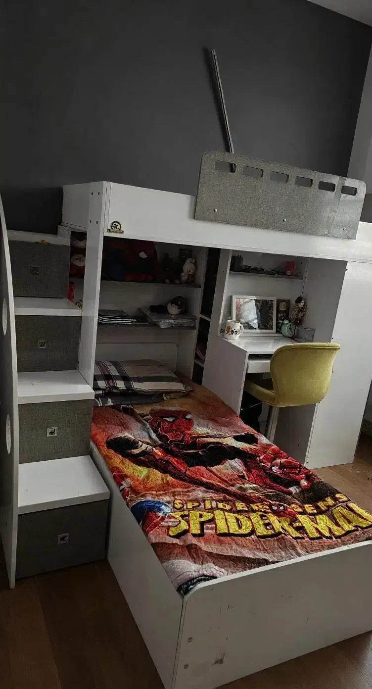 تخت دو طبقه برند رنگین چوب|تخت و سرویس خواب|گلبهار, شهر جدید گلبهار|دیوار