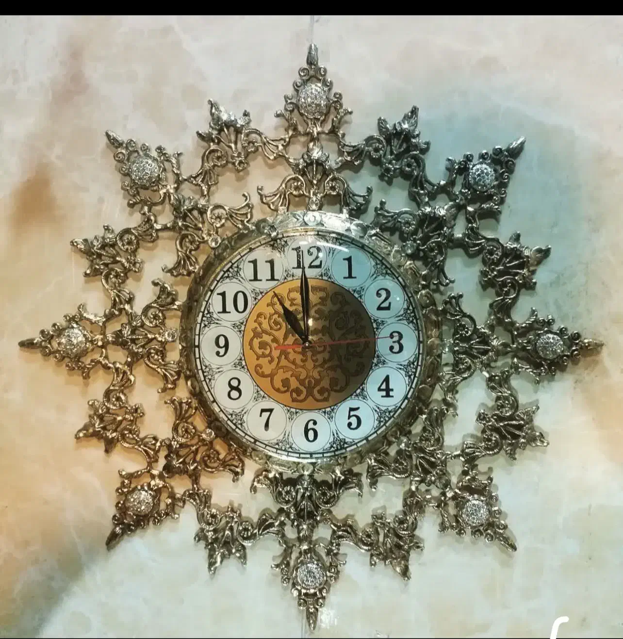 ساعت دیواری تمام برنج با ضمانت نامه|ساعت دیواری و تزئینی|تهران, صادقیه|دیوار