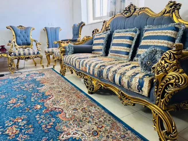 مبلمان سلطنتی ۹نفره و میز ،گل میز|مبلمان خانگی و میز عسلی|صدرا-فارس, فاز ۱|دیوار