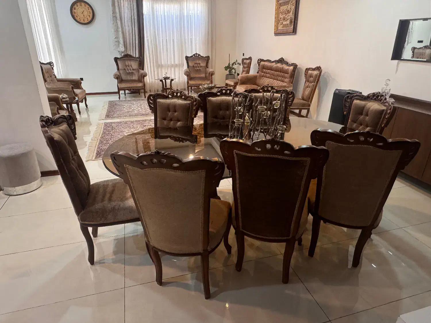 فروش مبلمان سلطنتی به همراه ناهار خوری|مبلمان خانگی و میز عسلی|سیرجان, |دیوار