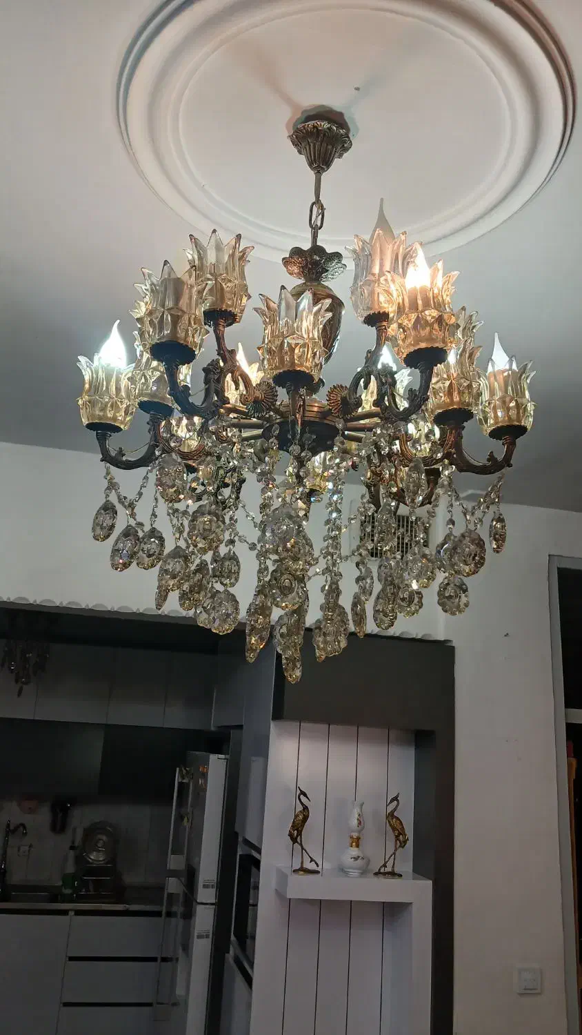 دو عدد لوستر ۱۸ شاخه برنز|لوستر و چراغ آویز|نظرآباد, نظرآباد|دیوار