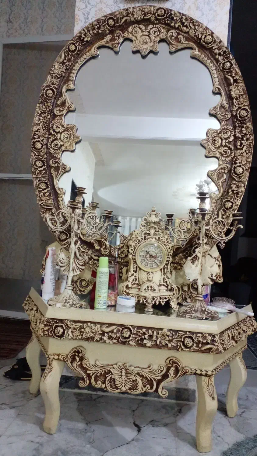 آیینه کنسول|مبلمان خانگی و میز عسلی|صومعهسرا, |دیوار