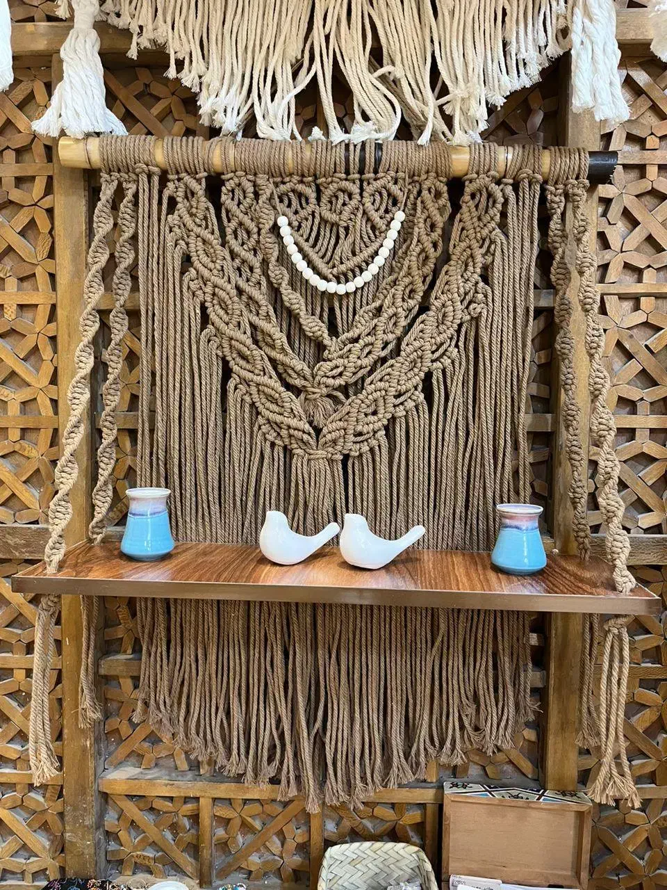 کوسن مکرومه|صنایع دستی و سایر لوازم تزئینی|شیراز, غدیر جنوبی|دیوار