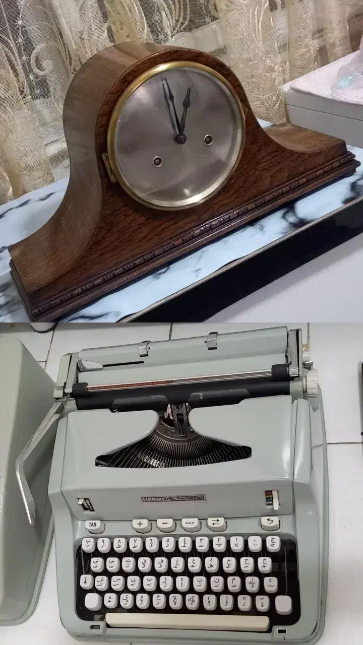 ماشین تایپ هرمس سوییس.ساعت ۲کوک المان|کلکسیون اشیاء عتیقه|تهران, اختیاریه|دیوار