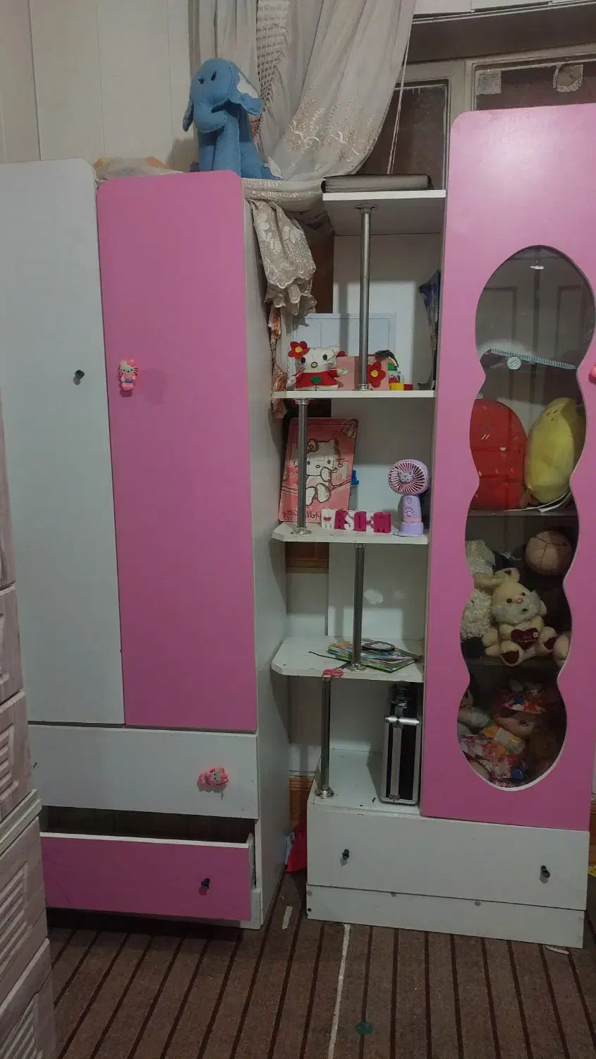 تخت دوطبقه و کمد ام دی اف|تخت و سرویس خواب|قم, قم نو|دیوار