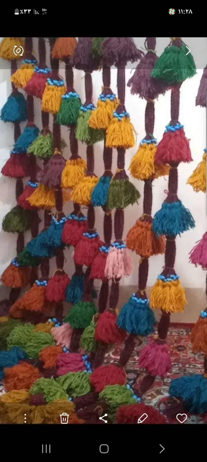 ریسه منگول|پرده، رانر، رومیزی|خمینی‌شهر, |دیوار