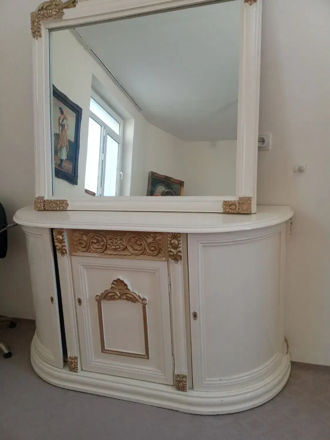 آیینه وکنسول سالم|بوفه، ویترین، کنسول|زنجان, |دیوار