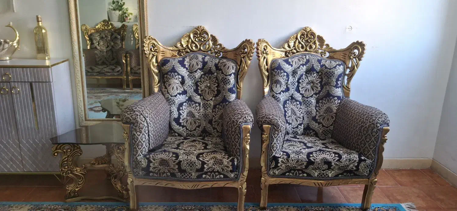 مبل 7 نفره استیل به همراه میز ناهارخوری|مبلمان خانگی و میز عسلی|ملارد, |دیوار