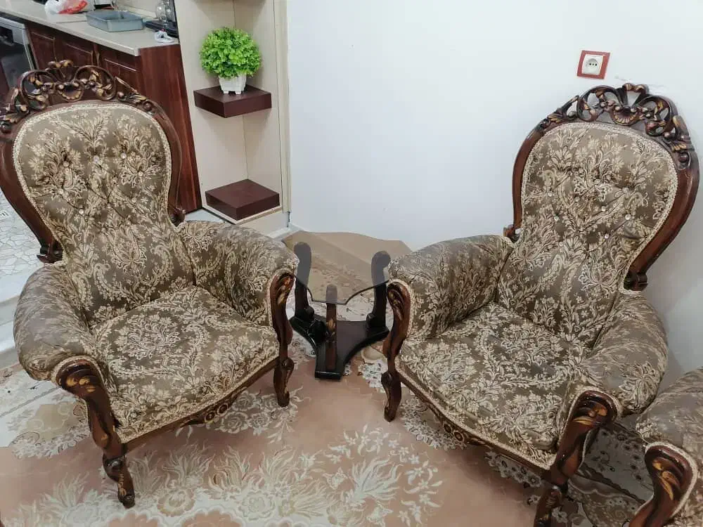 مبل سلطنتی 9 نفره|مبلمان خانگی و میز عسلی|بندر گناوه, |دیوار