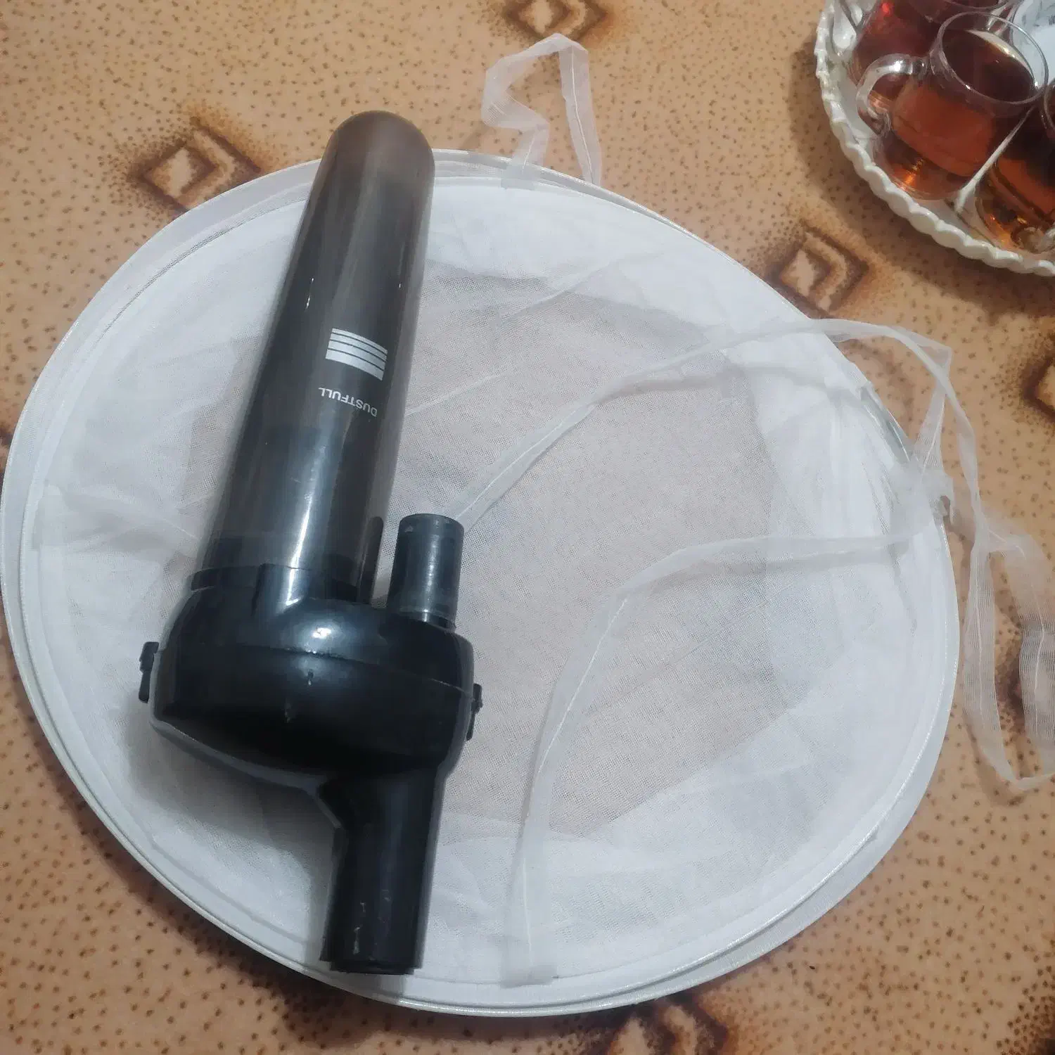 فروش تور سبزی خشک کن 2 طبقه محافظ جارو برقی|ظروف نگهدارنده، پلاستیکی، یک‌بارمصرف|بوکان, |دیوار
