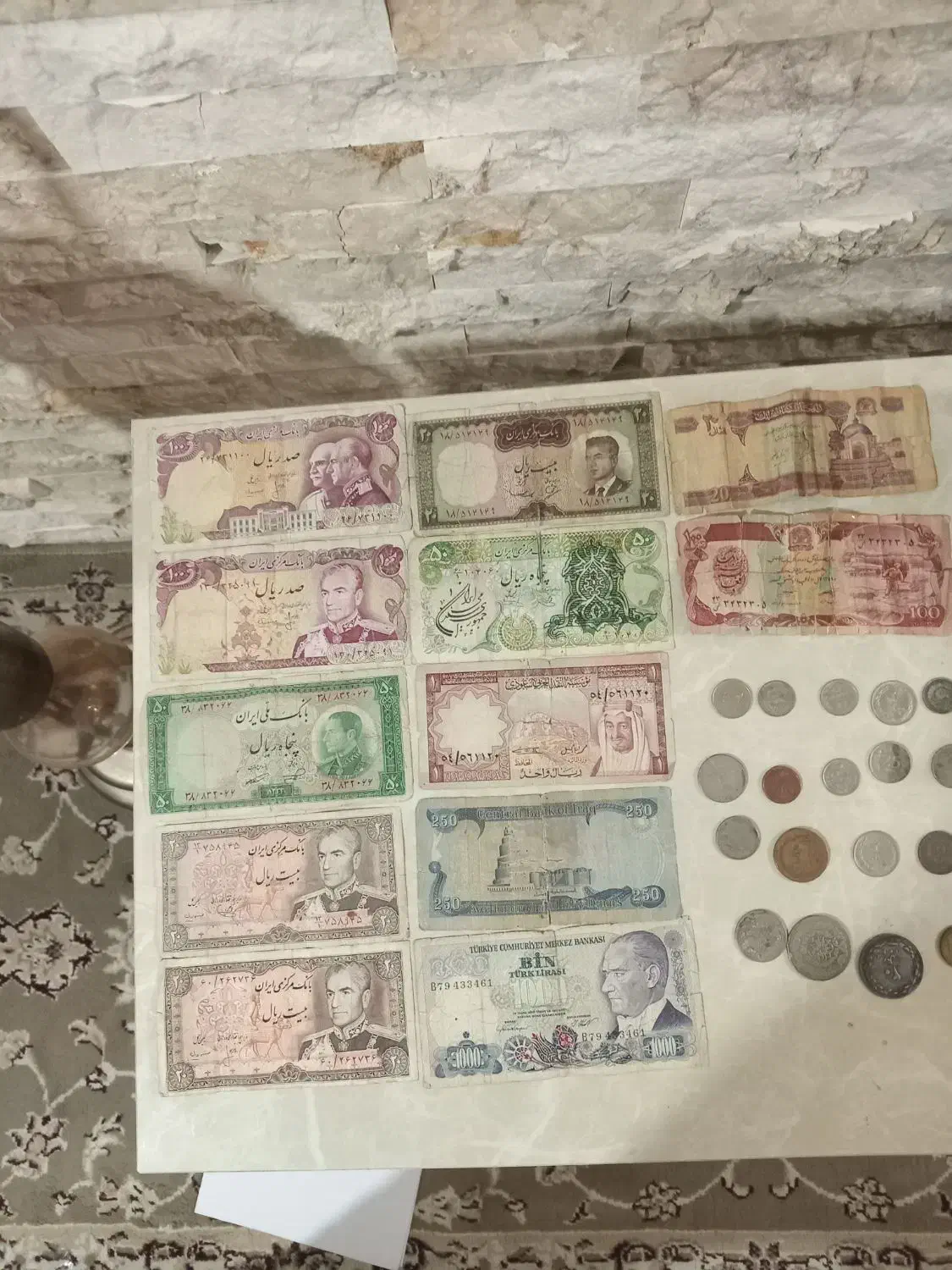 پول قدیمی پهلوی و سکه|کلکسیون سکه، تمبر، اسکناس|رباطکریم, الارد|دیوار