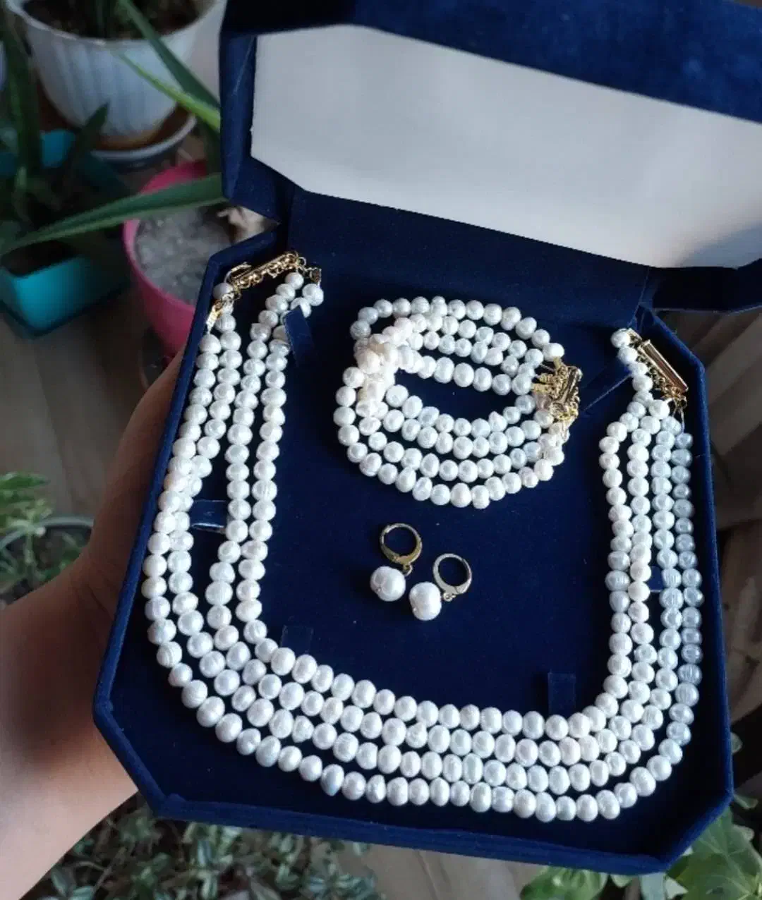 مروارید ااصل گردنبند  4رج طبیعی دریایی گردنبند|جواهرات|تهران, دبستان|دیوار