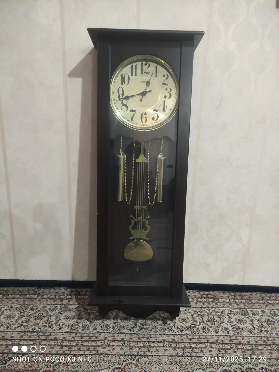 ساعت دیواری چوبی شرکت والتر انگلیس|ساعت دیواری و تزئینی|اردبیل, |دیوار