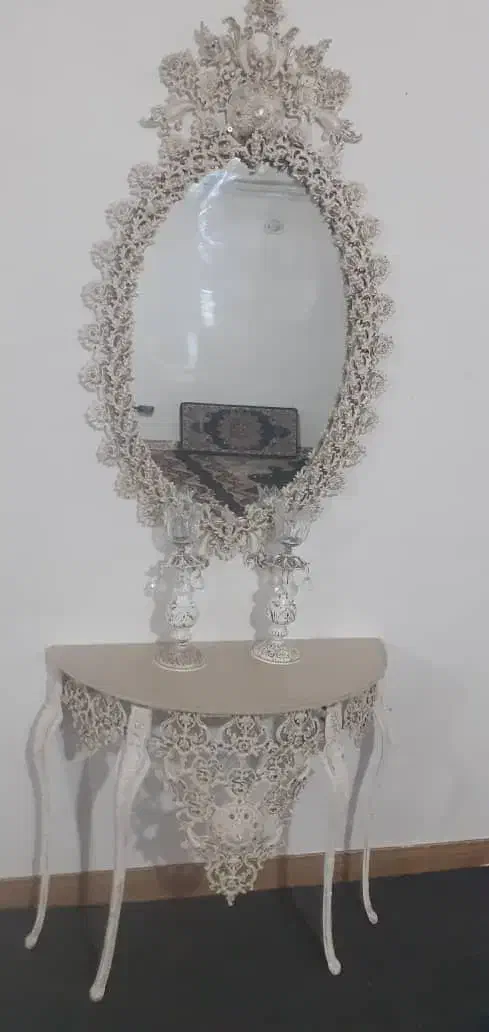 آینه شمعدان  وبوفه چوبی|بوفه، ویترین، کنسول|کرج, اخگرآباد|دیوار