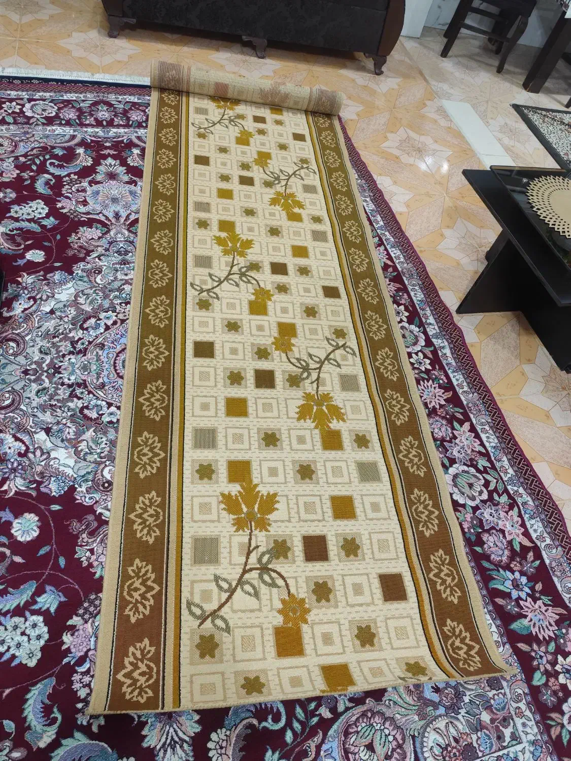 گلیم کناره|گلیم، جاجیم، گبه|فومن, |دیوار