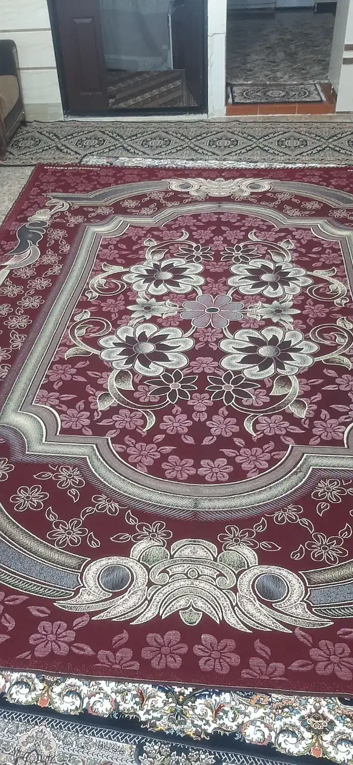 رو فرشی 12متری کرمی و زرشکی دو رو در حد|روفرشی|سلماس, |دیوار