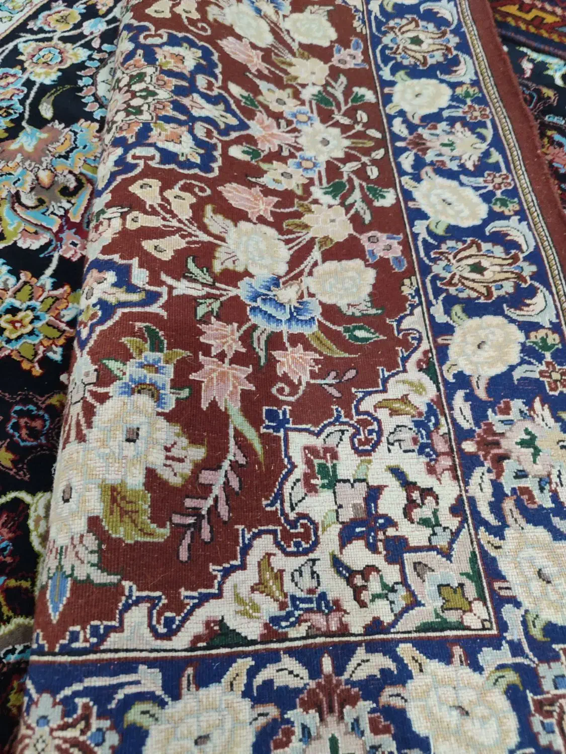 قالیچه ابریشمی|فرش|ایذه, |دیوار