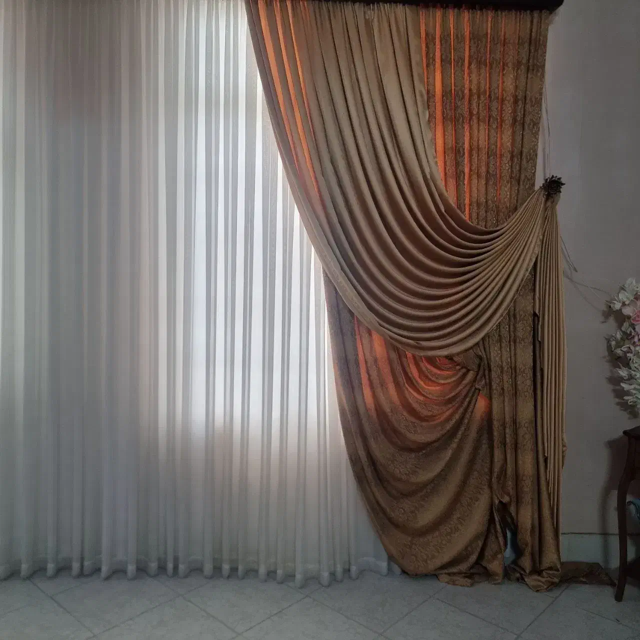 پرده|پرده، رانر، رومیزی|تربت‌حیدریه, کاشانی|دیوار