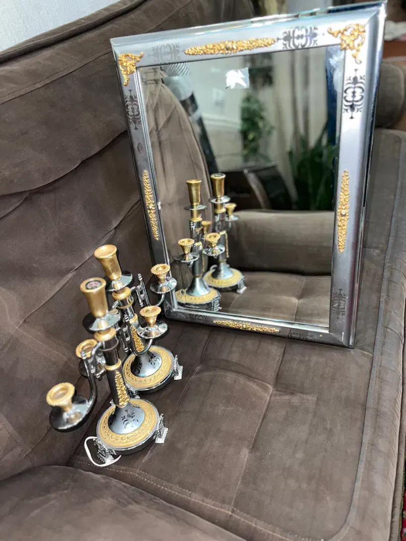 آینه شمع دان (فوری)|آینه|شیراز, کوشک میدان|دیوار