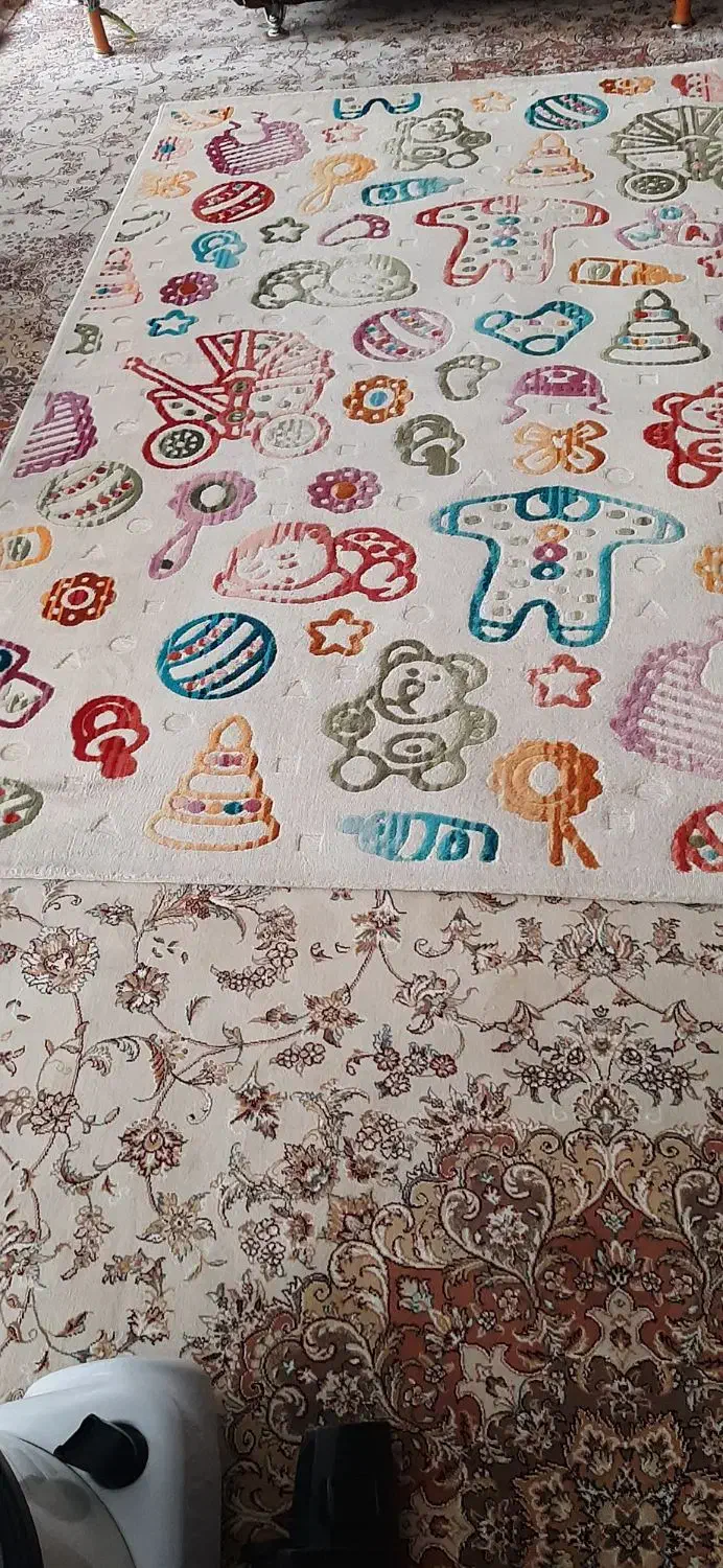 فرش اتاق کودک مناسب سیسمونی ب همرا یک عدد پادری|فرش|اصفهان, گرکان|دیوار