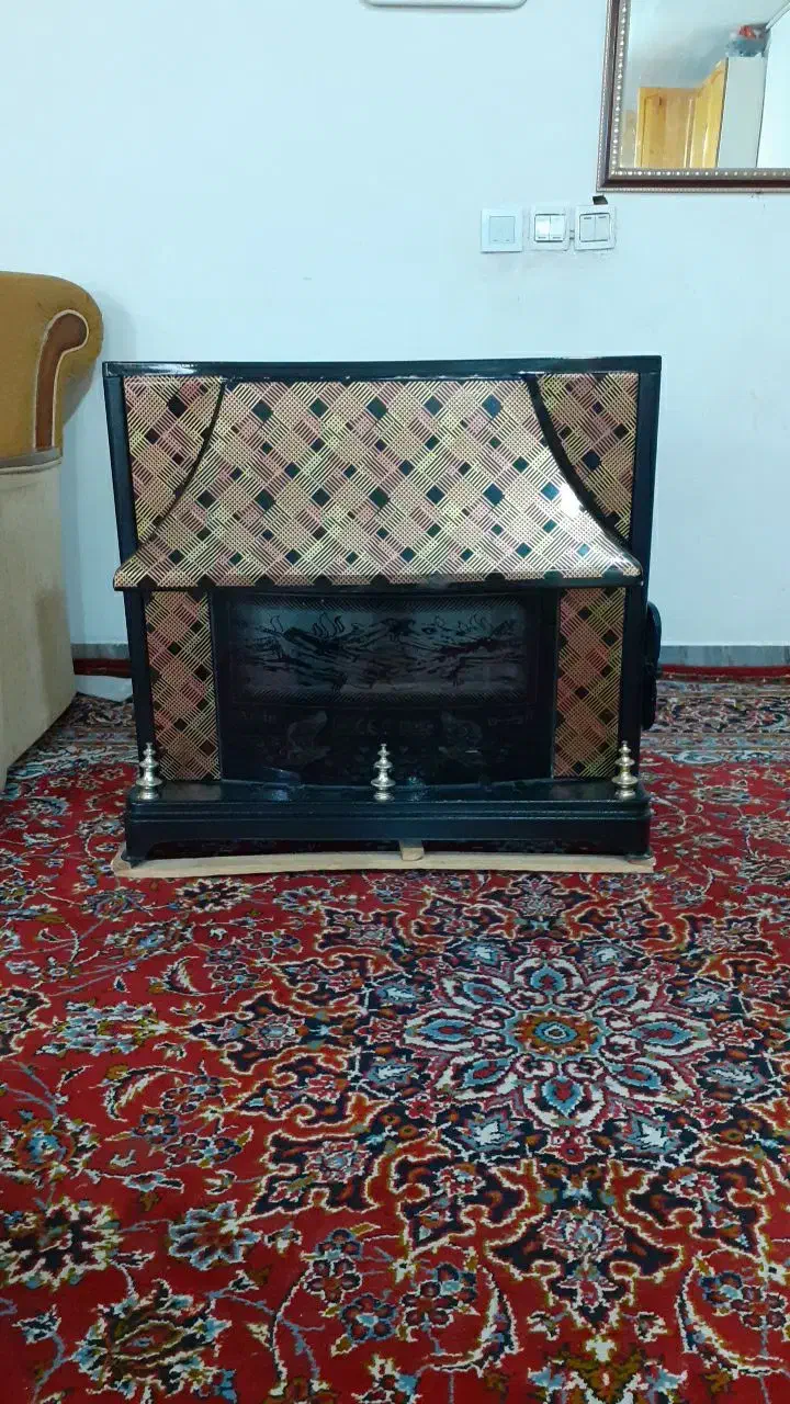 بخاری گازی طرح شومینه|بخاری، هیتر، شومینه|ماهدشت, |دیوار