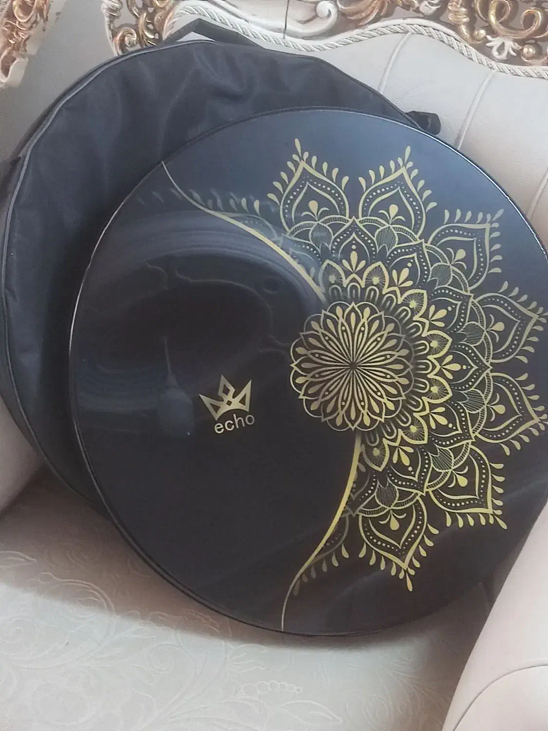 ساز دف برند اکو طرح فلورا مشکی|سازهای سنتی|خرمدره, |دیوار