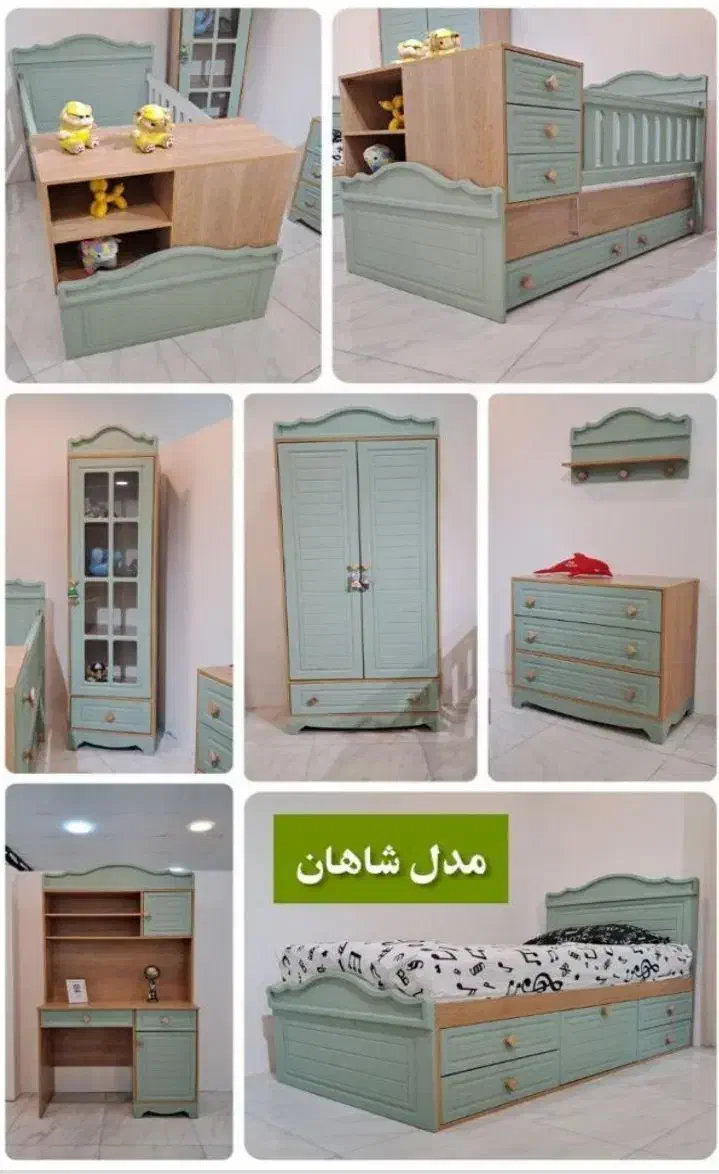 سرویس خواب کودک و نوجوان مدل شاهان|تخت و سرویس خواب|چهاردانگه (تهران), |دیوار