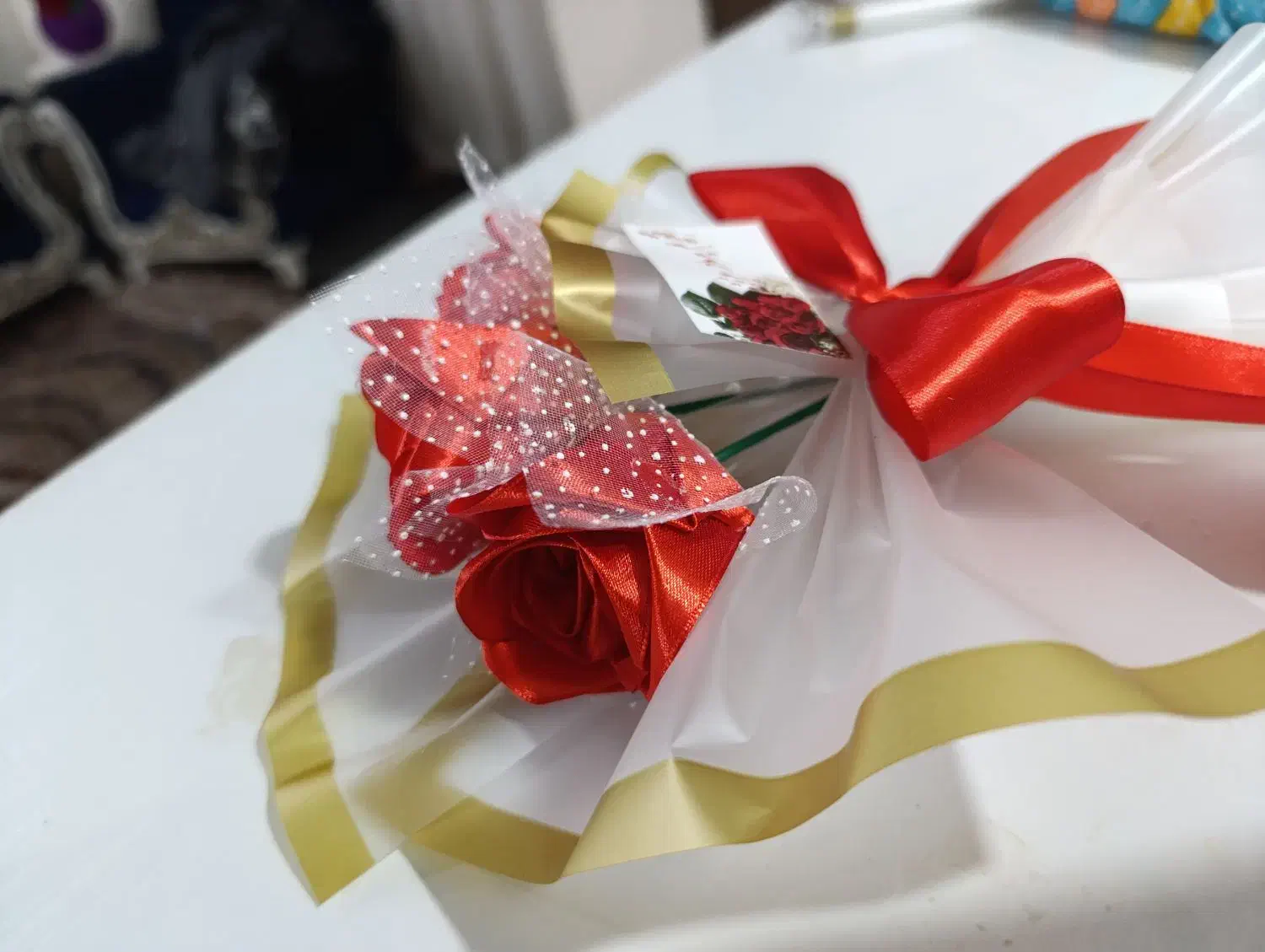 گل روبانی روز مادر|صنایع دستی و سایر لوازم تزئینی|مشهد, نظام دوست|دیوار