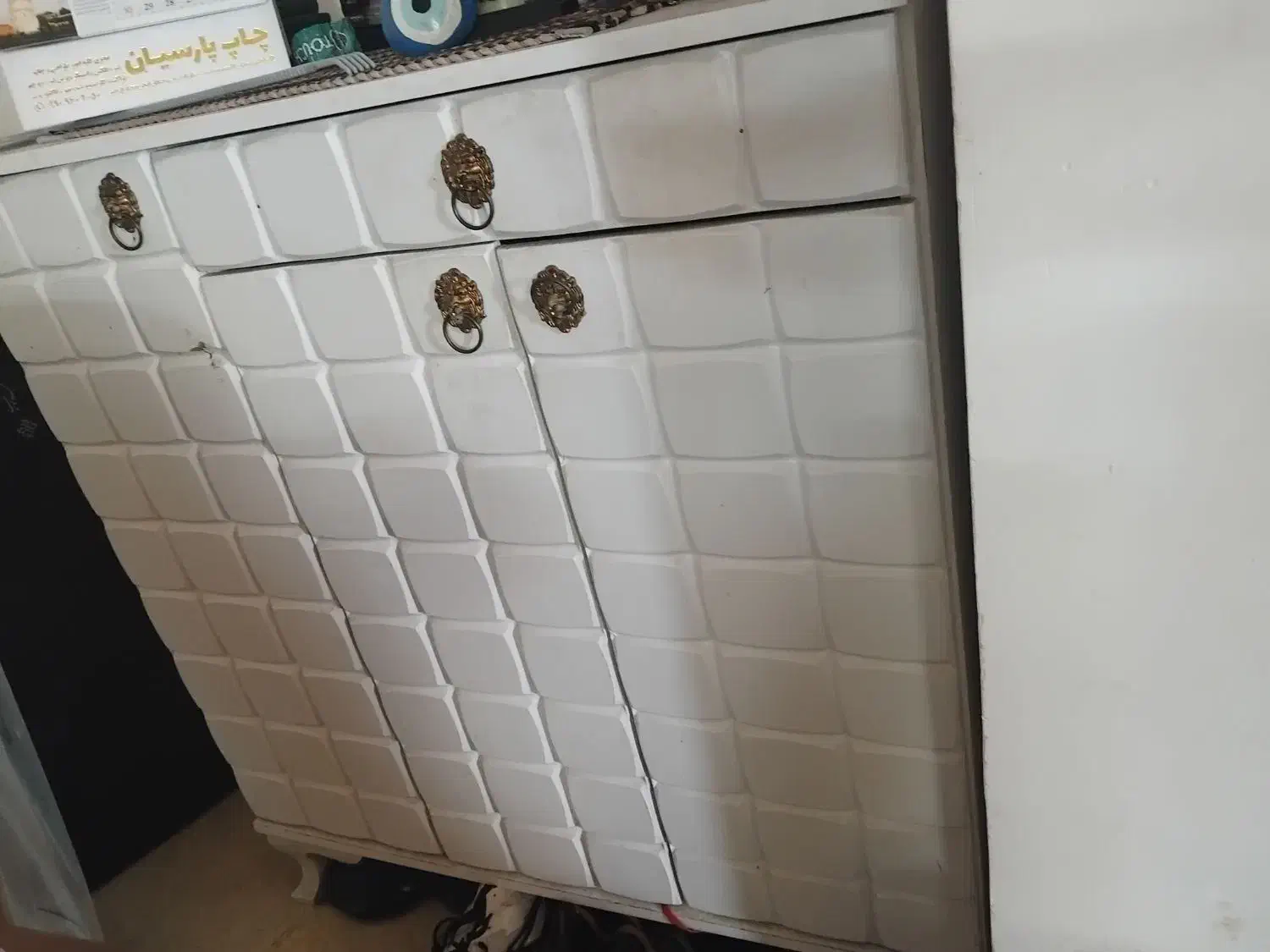 جا کفشی و میز تلویزیون سفید ست|جاکفشی، کمد، دراور|بندر ماهشهر, |دیوار