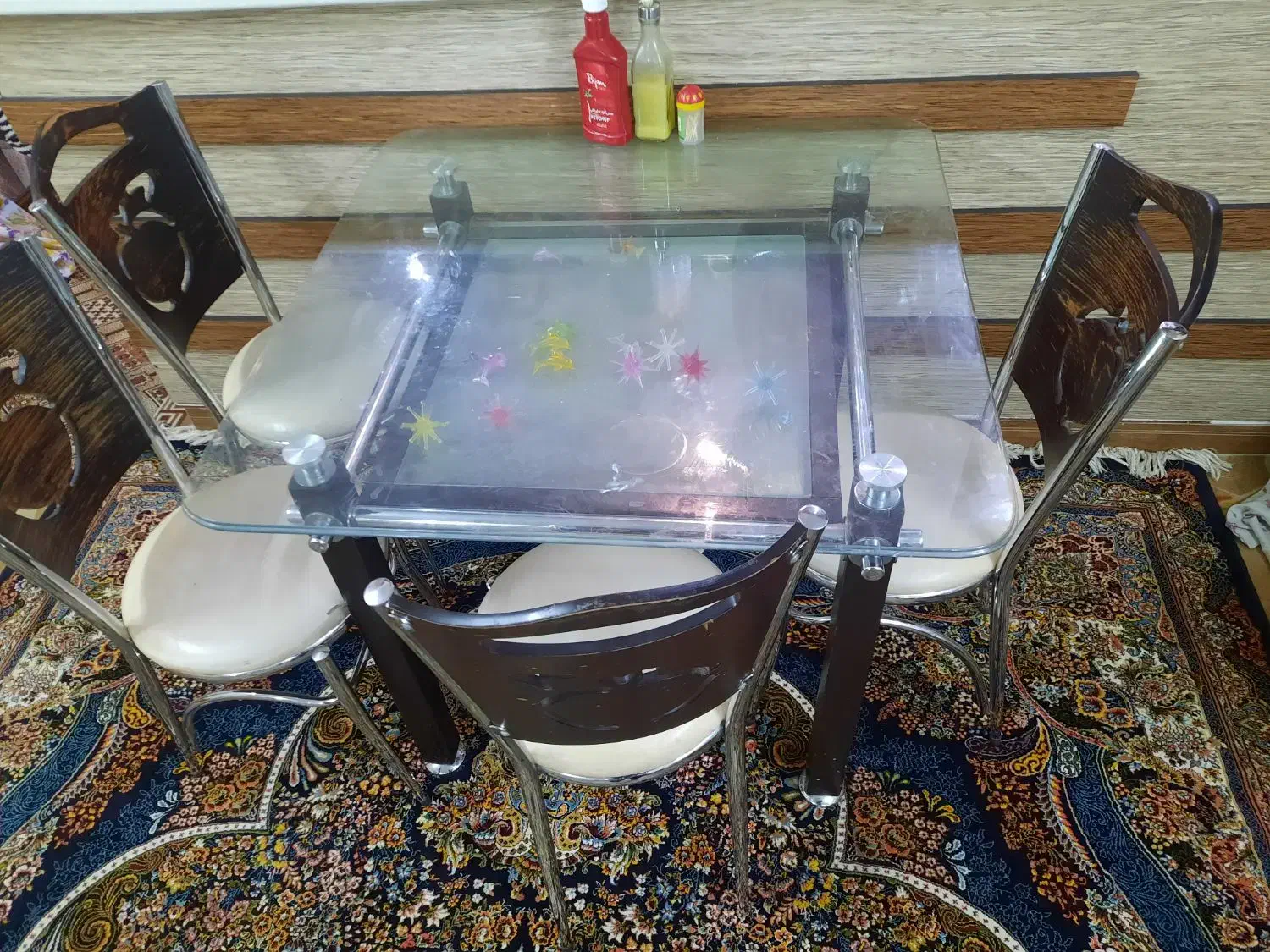 میز نهار خوری صندلی استیل|میز و صندلی غذاخوری|کاشان, کارگر|دیوار