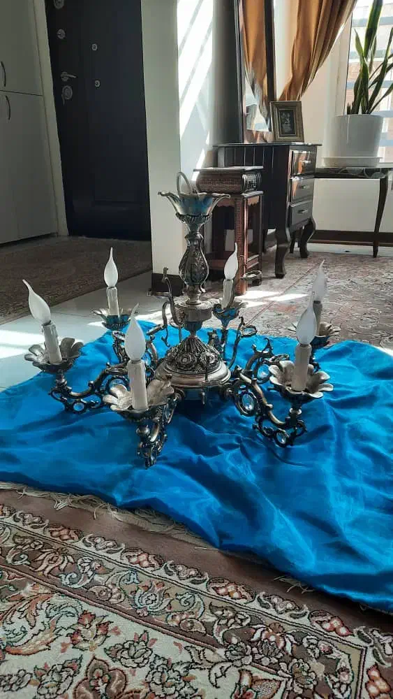 لوستر برنجی|لوستر و چراغ آویز|کرمان, |دیوار