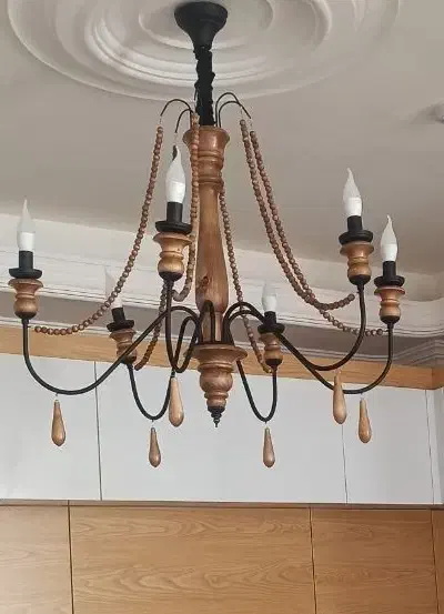 لوستر چوبی|لوستر و چراغ آویز|ارومیه, |دیوار