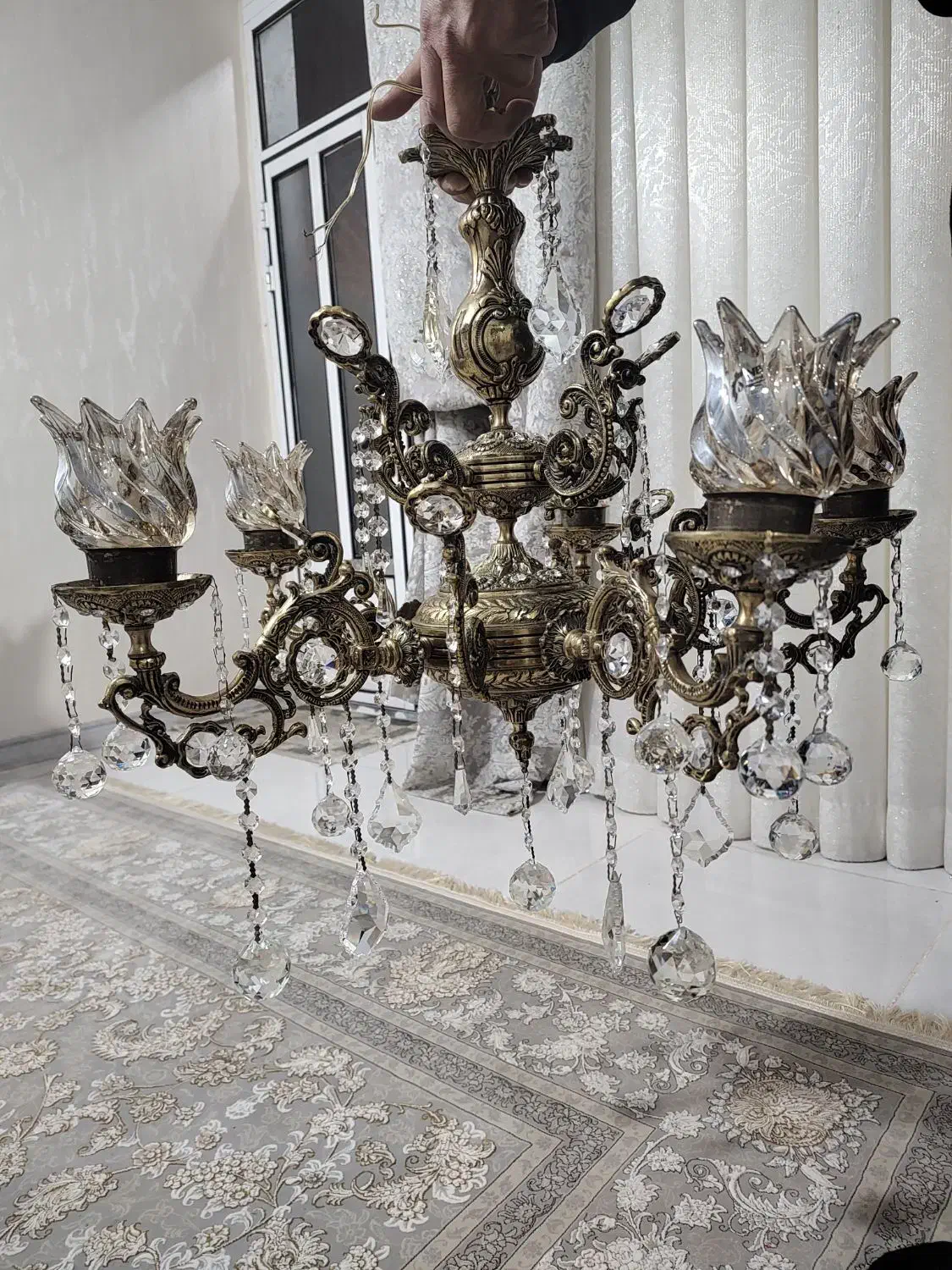 لوستر برنز عباسیدرحدنو|لوستر و چراغ آویز|اردبیل, |دیوار