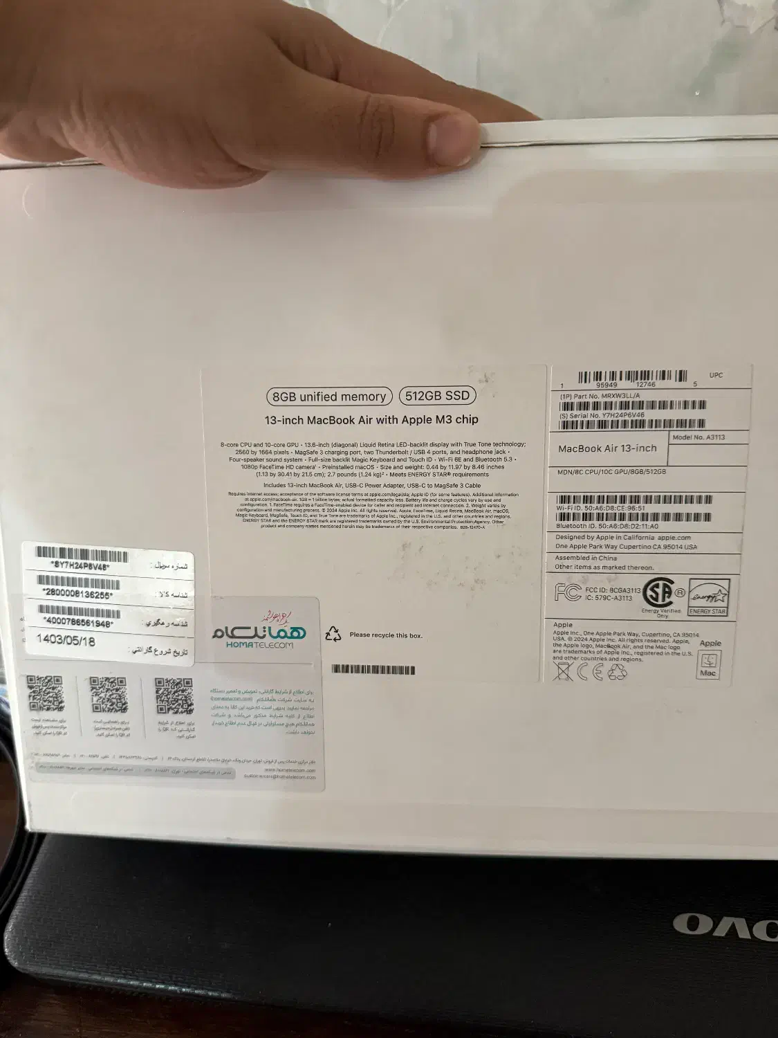 mack book air 2024 M3 Midnight|رایانه همراه|یزد, |دیوار