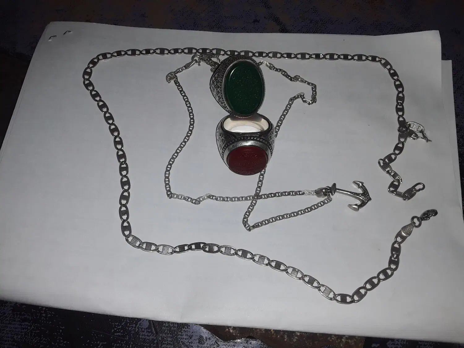 انگشتر و گردنبند نقره|جواهرات|سبزوار, قصبه غربی|دیوار