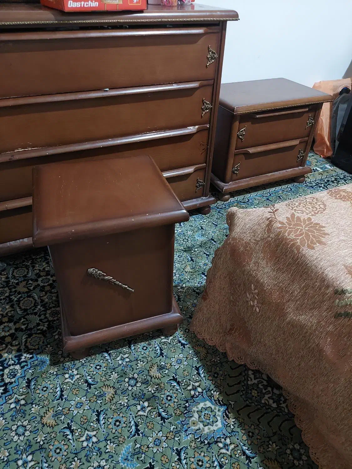 سرویس خواب ۲نفره چوبی به همراه تشک رویال|تخت و سرویس خواب|کرمانشاه, |دیوار