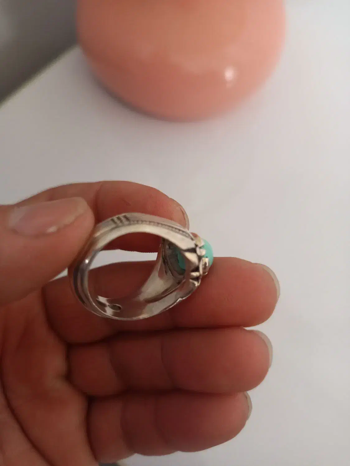 انگشتر فیروزه عجمی فاخر|جواهرات|آستانه اشرفیه, |دیوار