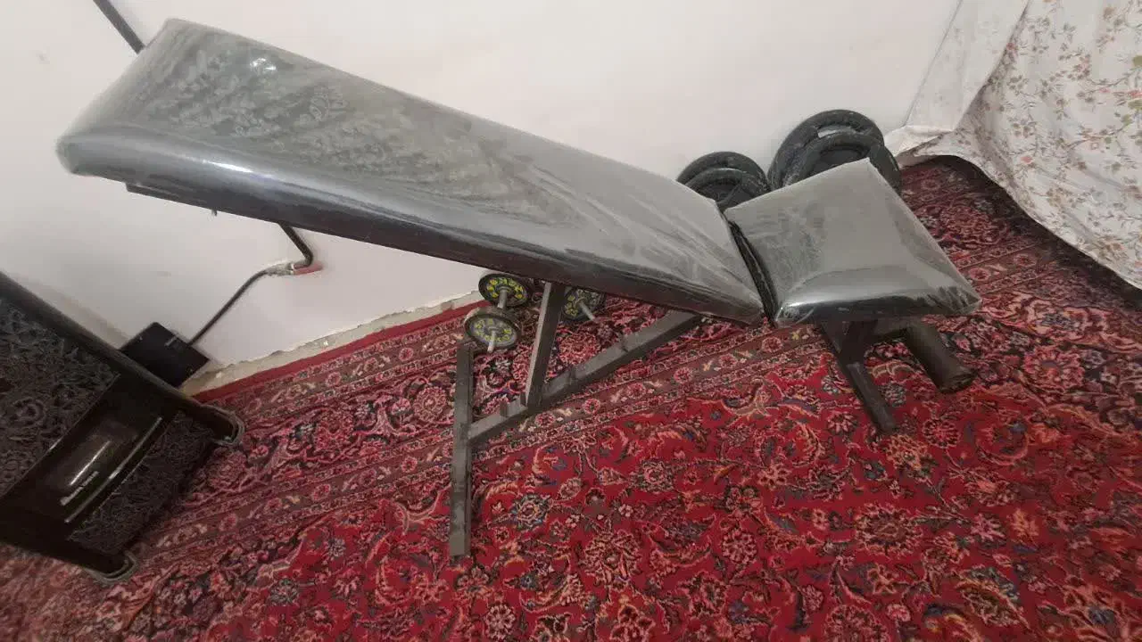 لوازم بدنسازی هالتر دنبل وزنه صندلی|تجهیزات ورزشی|گلمکان, |دیوار